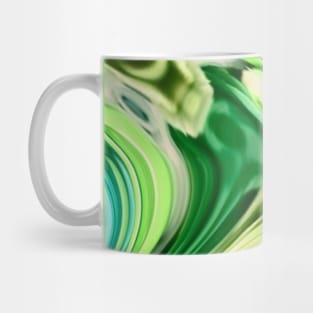 1980s modern trendy abstract teal mint green swirls Mug